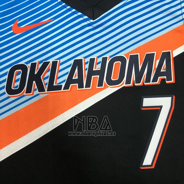 Camiseta Oklahoma City Thunder Carmelo Anthony NO 7 Ciudad 2020-21 Negro